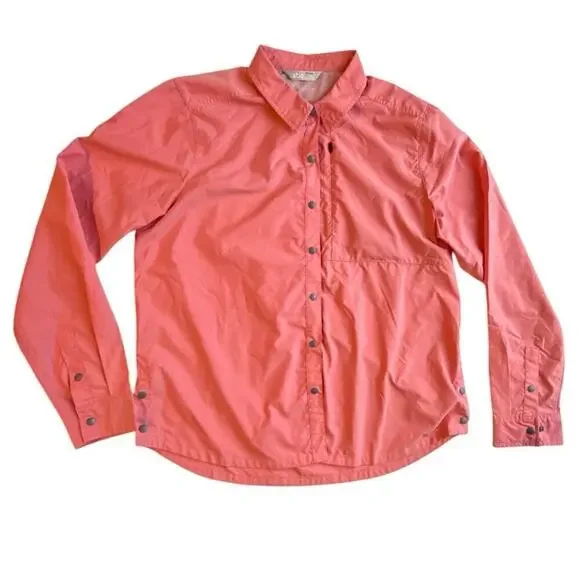 Stio Women's Fork Trail Snap Button Shirt Azalea Bloom Long Sleeve Size XL - Picture 3 of 12